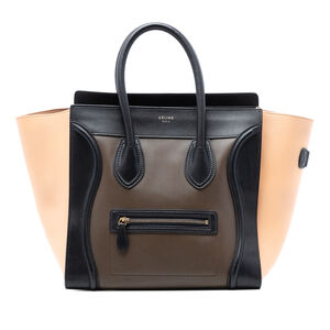 Pre-Loved Celine Mini Tricolor Calfskin Luggage Tote